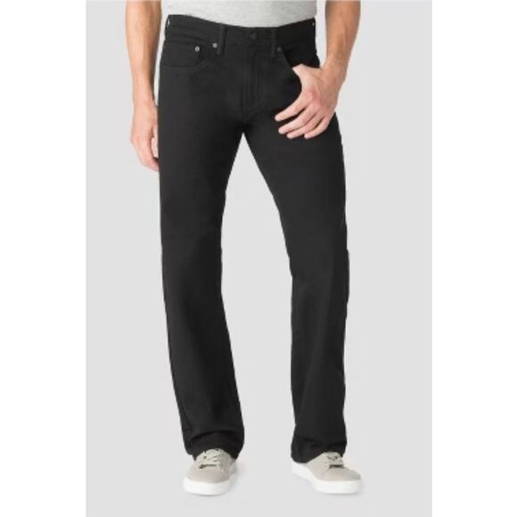 Denizen Levi's Black Cotton 285 Relaxed Fit Straight Jeans Men's 38/30 - Picture 1 of 7